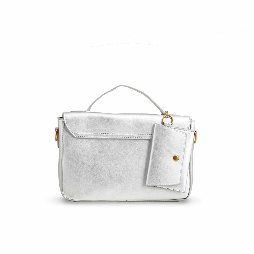 Silver Formal Shoulder Bag For Women P36142
