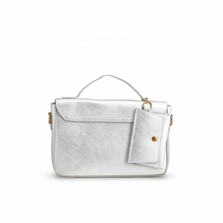 Silver Formal Shoulder Bag For Women P36142