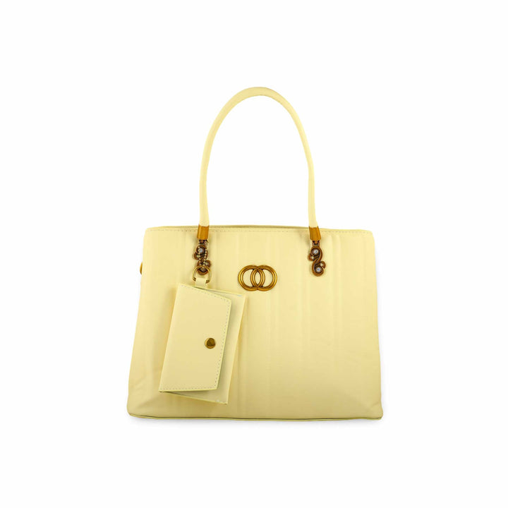 Yellow Formal Hand Bag For Ladies P36152