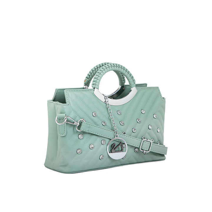 Green Formal Hand Bag P36161