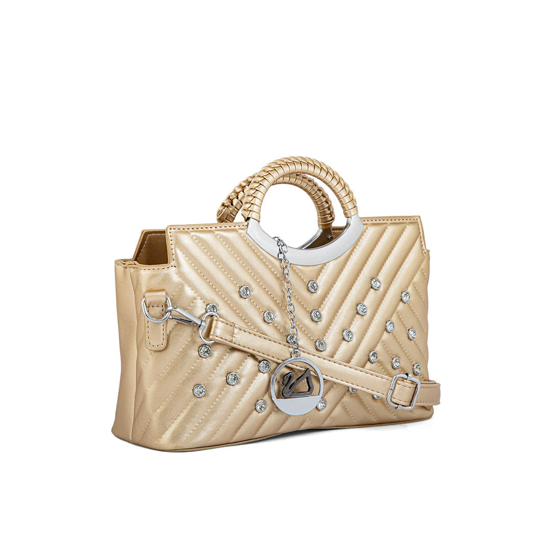 Golden Formal Hand Bag P36161
