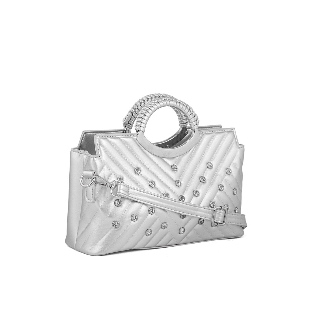 Silver Formal Hand Bag P36161