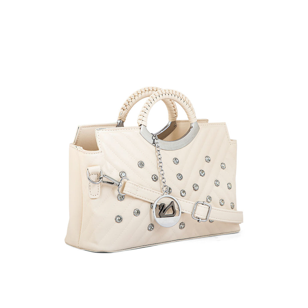 Beige Formal Hand Bag P36161