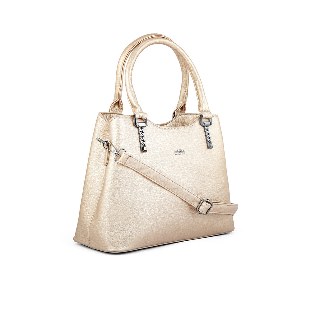 Golden Formal Hand Bag P36239