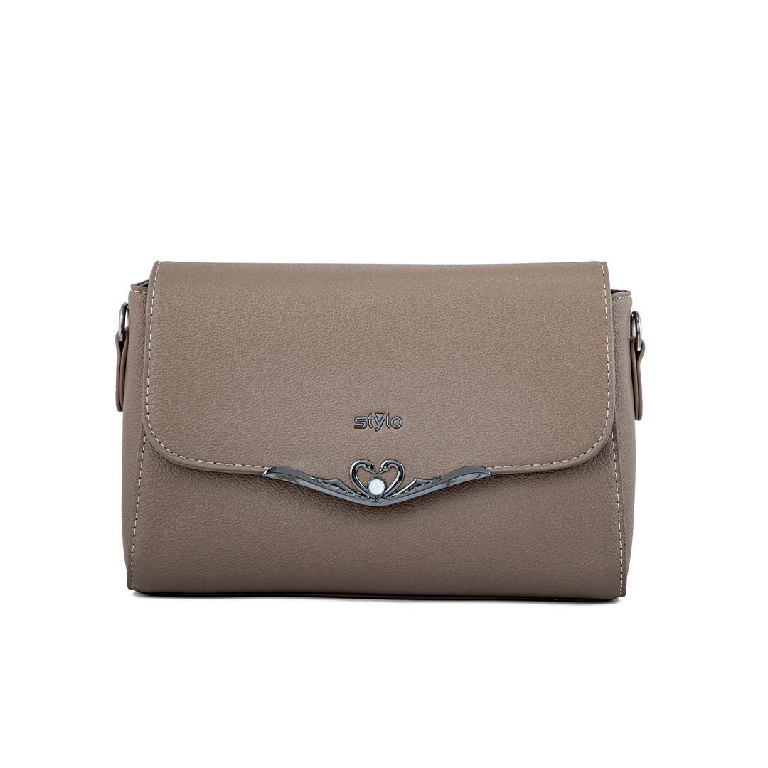 Khaki Women Formal Shoulder Bag P36240