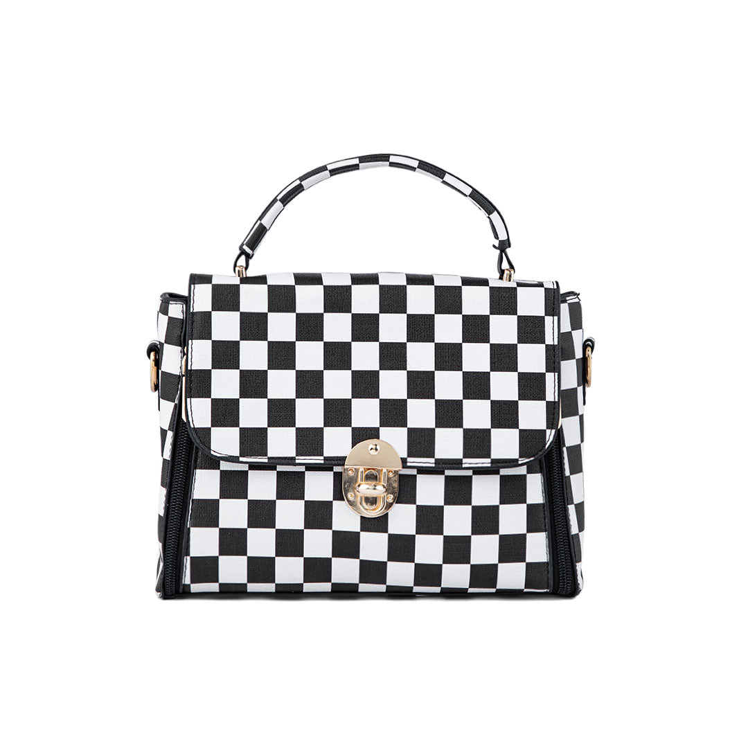 Blkwht Formal Hand Bag P36281