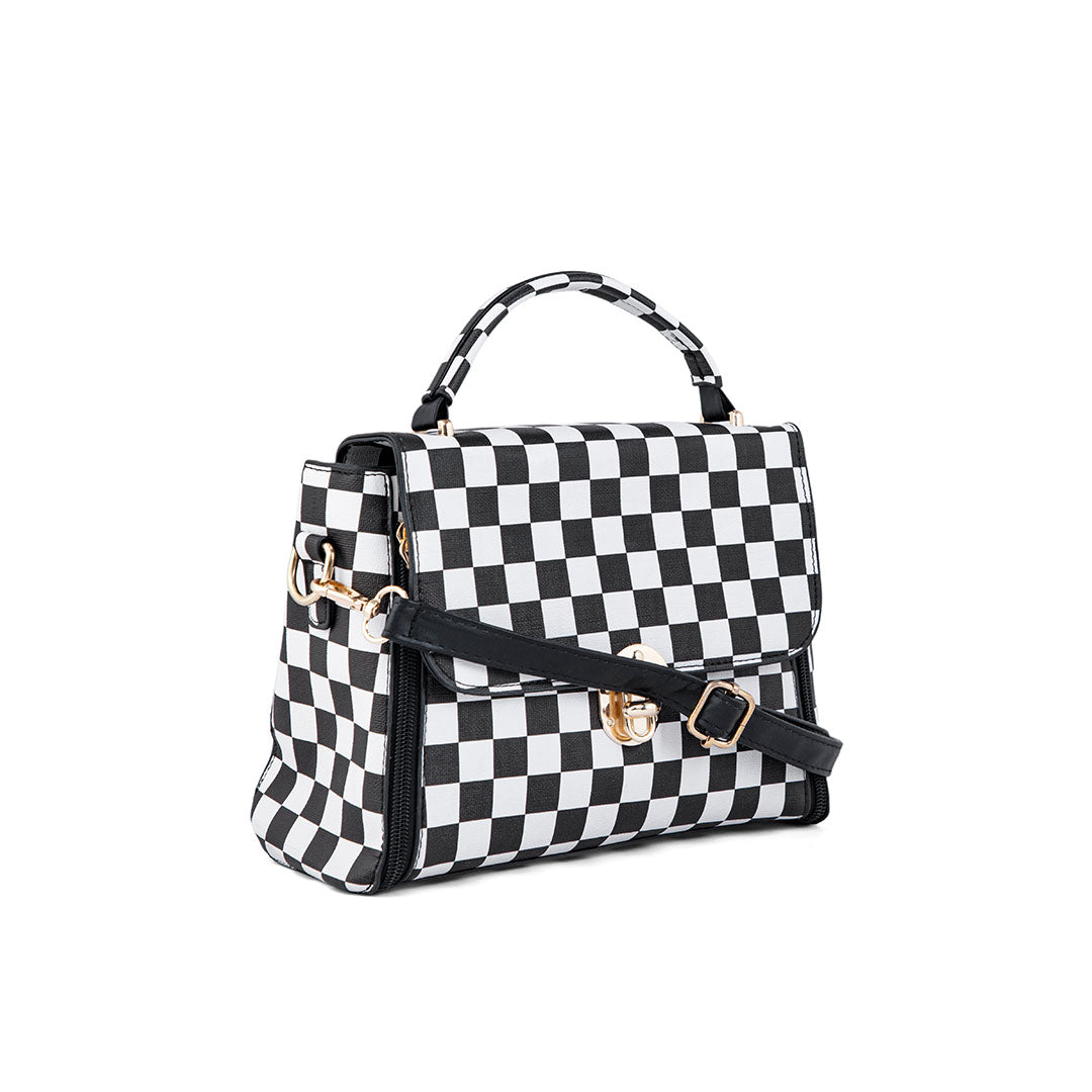 Blkwht Formal Hand Bag P36281
