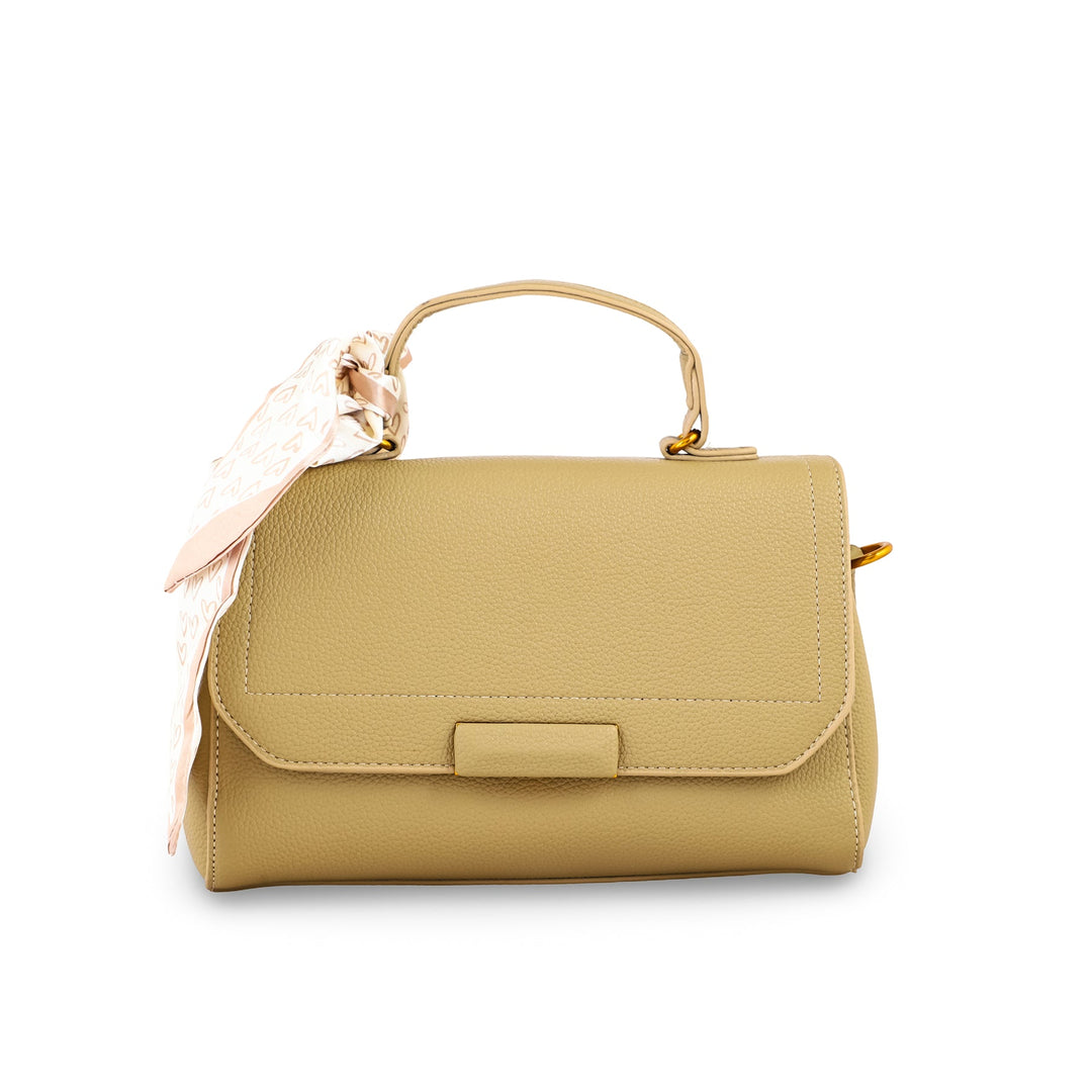 Beige Formal Shoulder Bag For Ladies P36300
