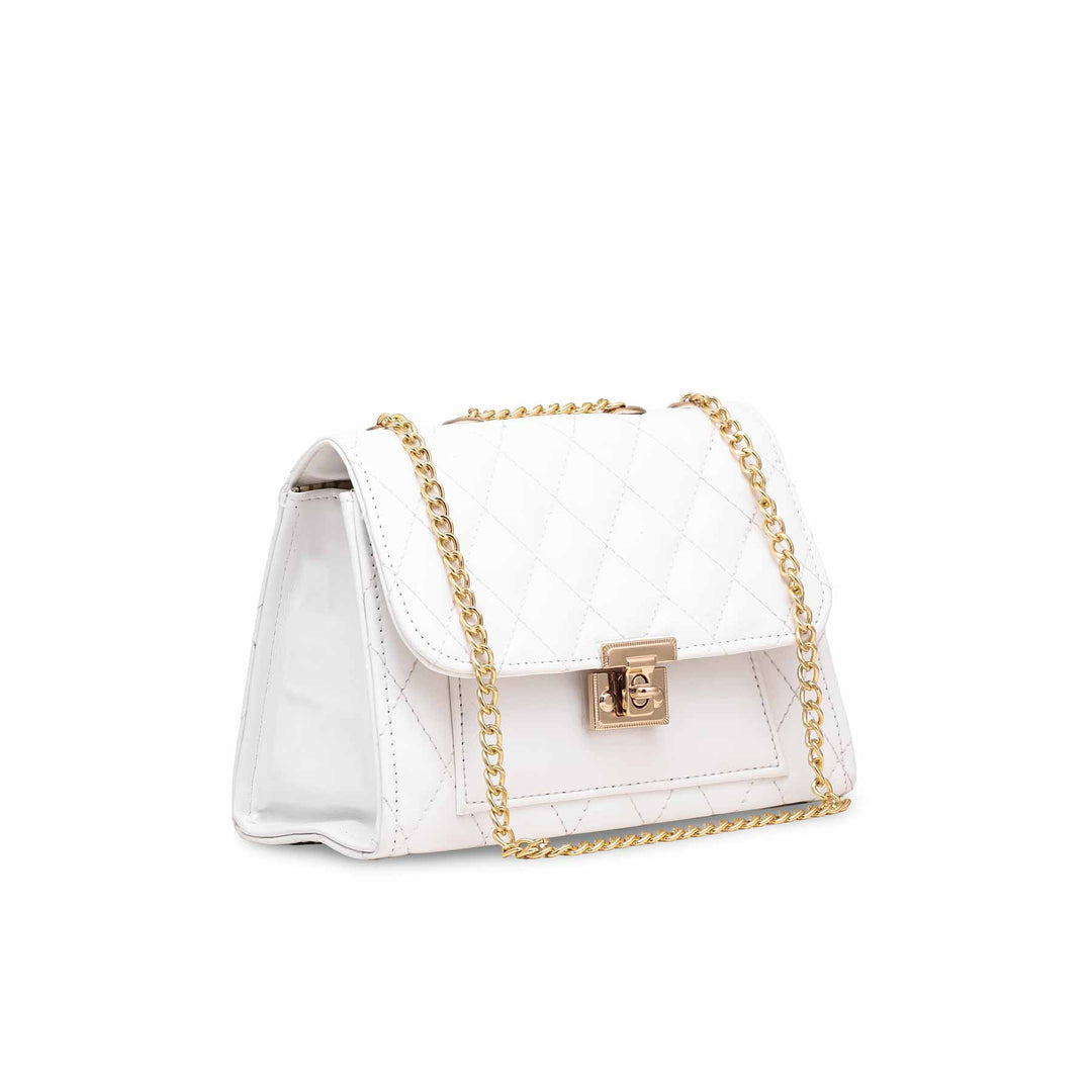 White Casual Shoulder Bag P54127