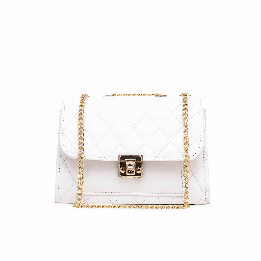 White Casual Shoulder Bag P54127