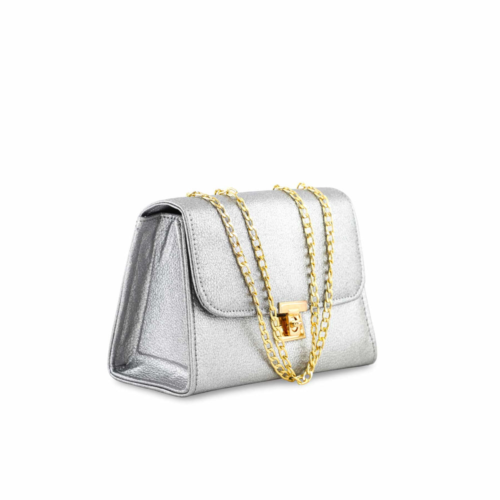Silver Casual Shoulder Bag For Women P54163
