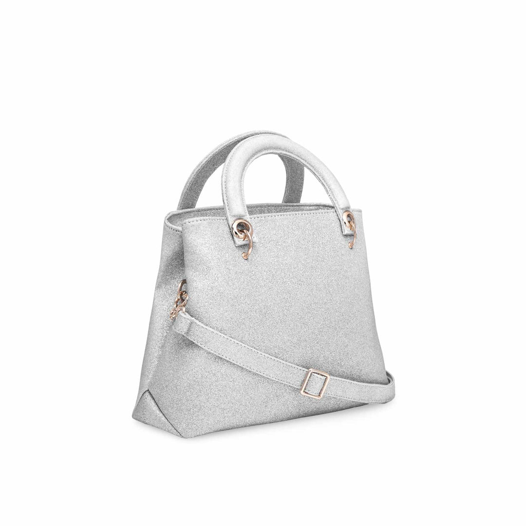 Silver Fancy Hand Bag P54393