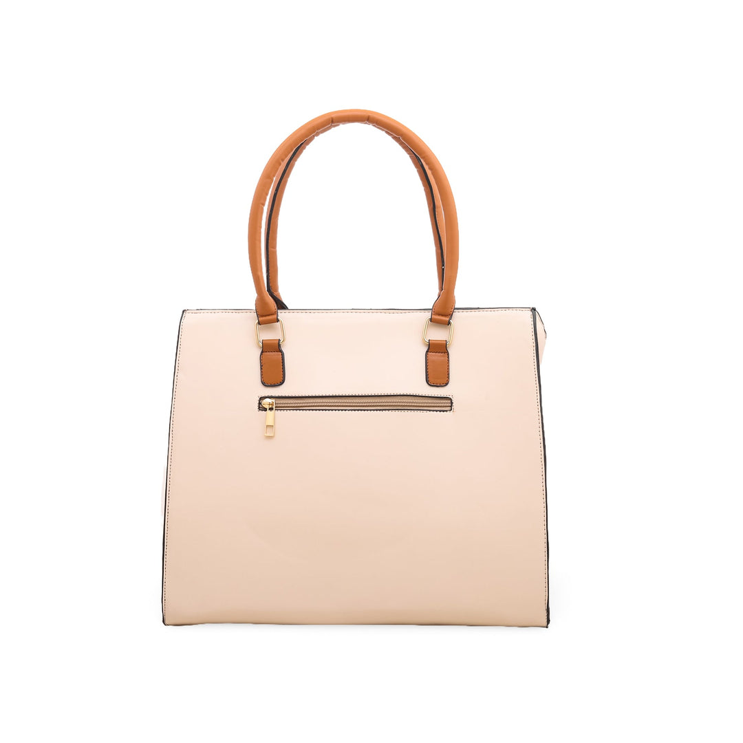 Beige Formal Hand Bag P54537