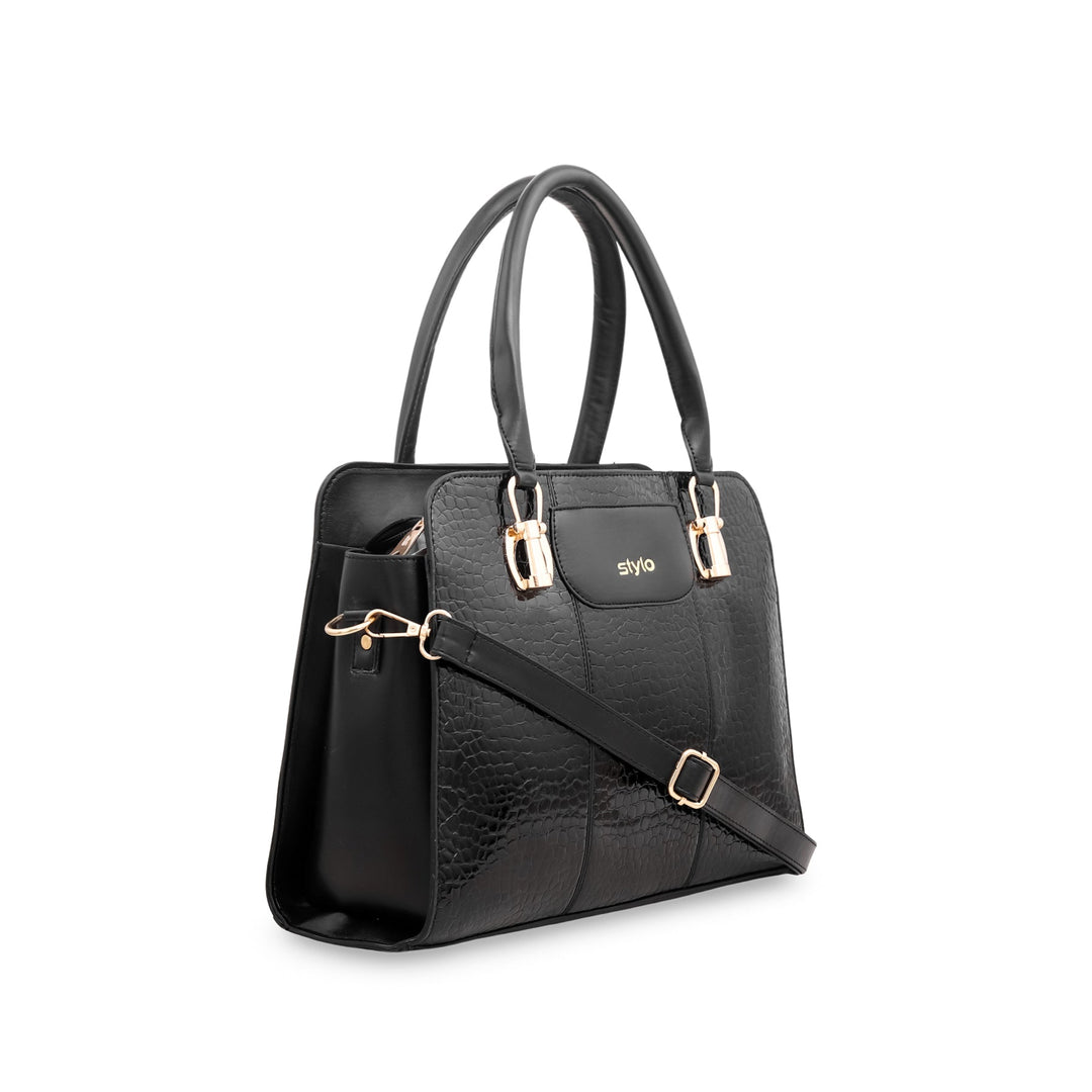 Black Formal Hand Bag P54597