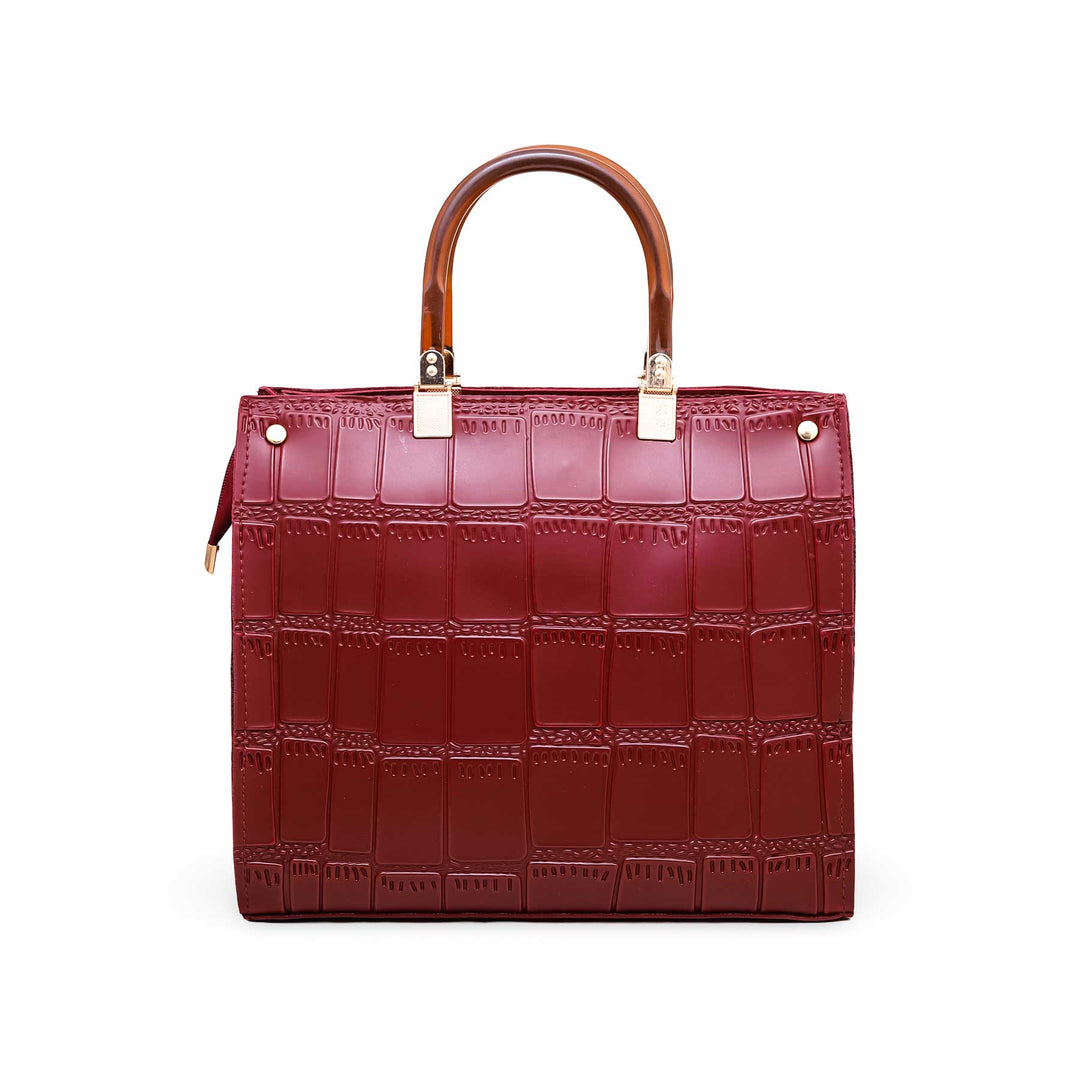 Maroon Formal Hand Bag P55472