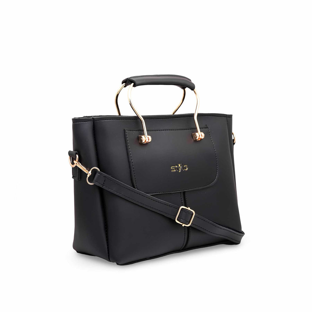 Black Formal Hand Bag P55475