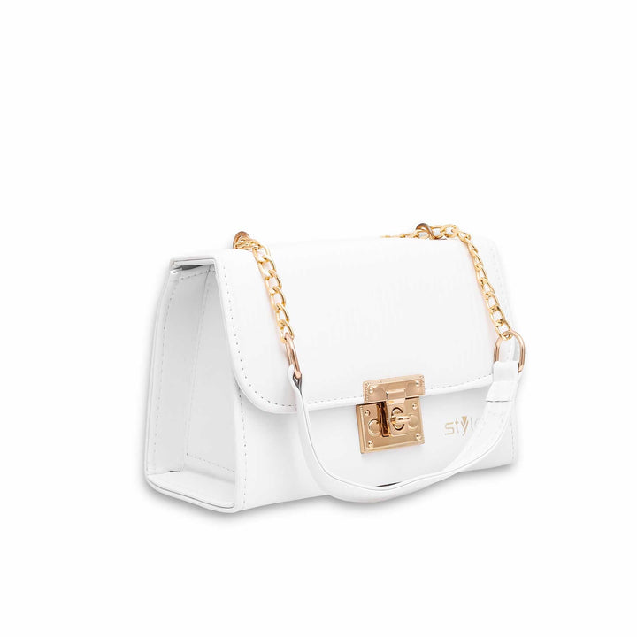 White Casual Shoulder Bag P55481