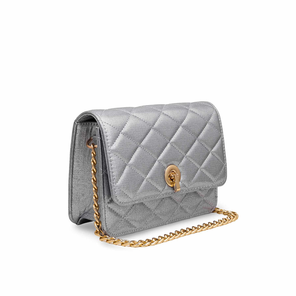 Silver Fancy Shoulder Bag P55616