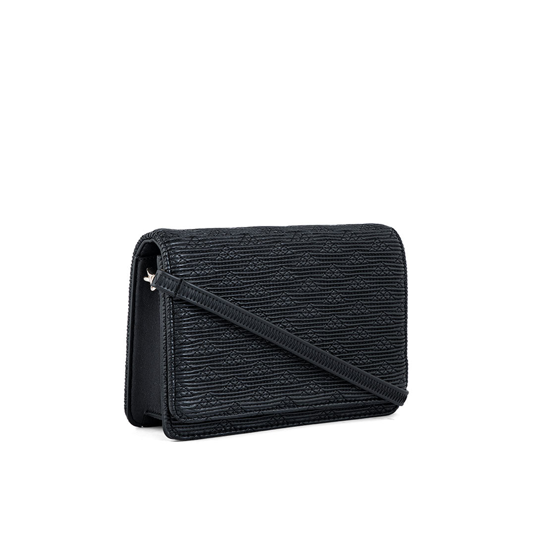 Black Fancy Shoulder Bag For Women P55617