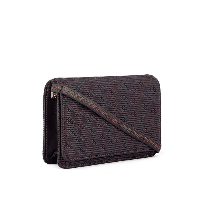 Brown Fancy Shoulder Bag For Ladies P55617