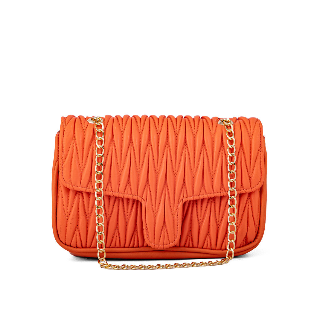 Orange Women Formal Shoulder Bag P55620