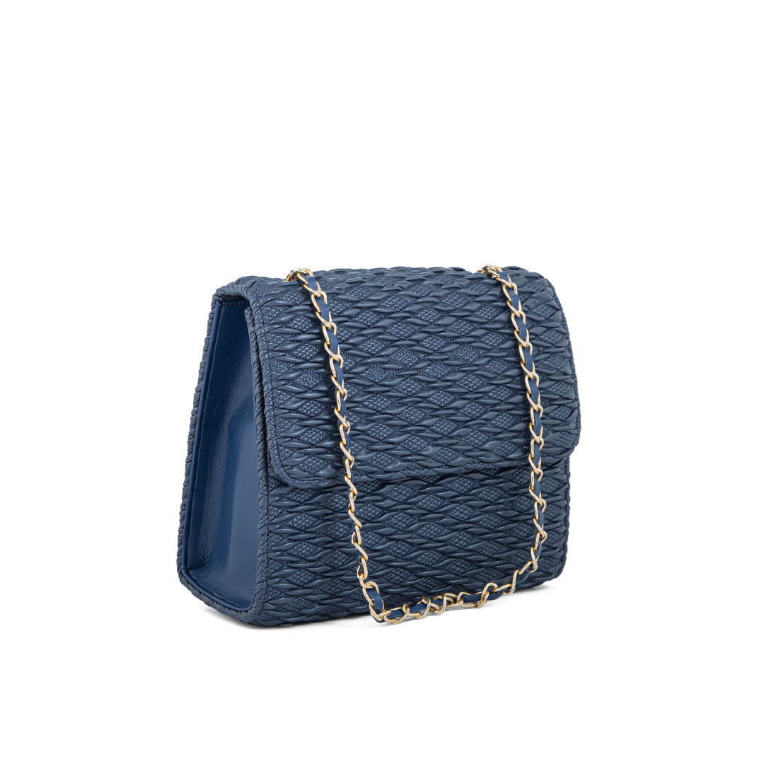 Blue Women Formal Shoulder Bag P55621