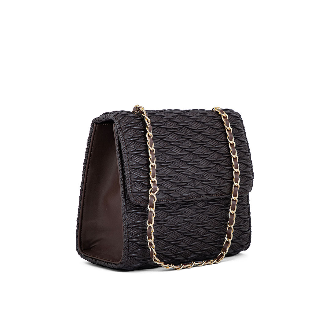 Coffee Formal Shoulder Bag P55621