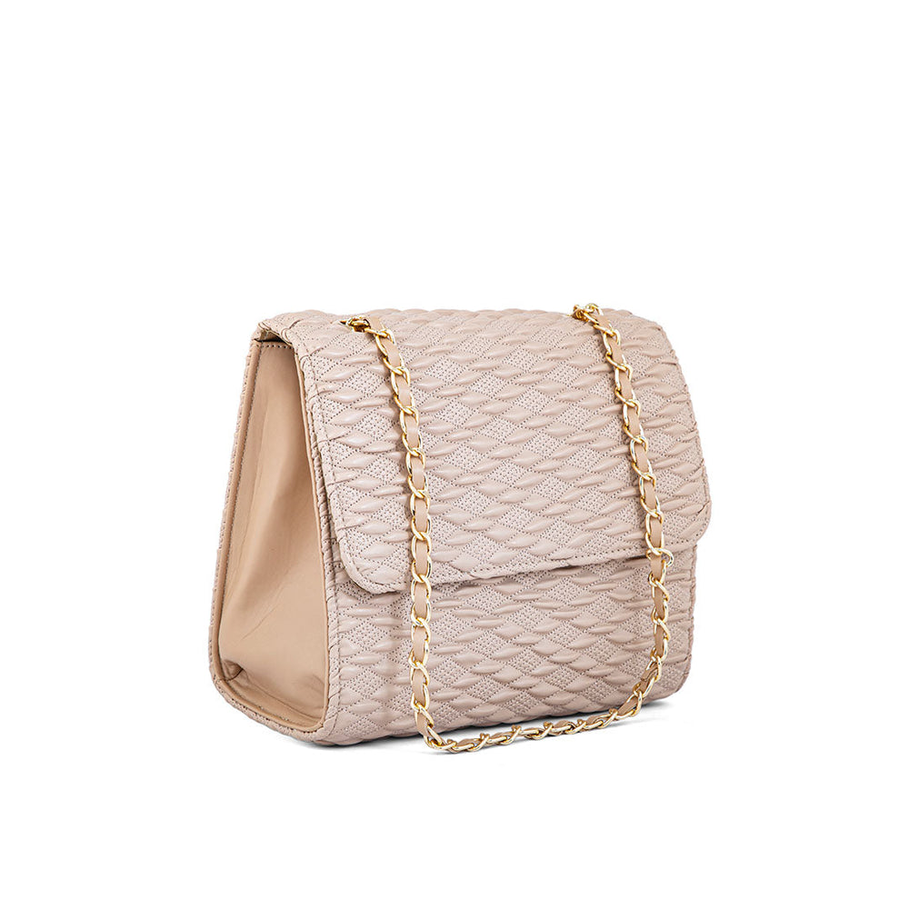 Beige Formal Shoulder Bag P55621