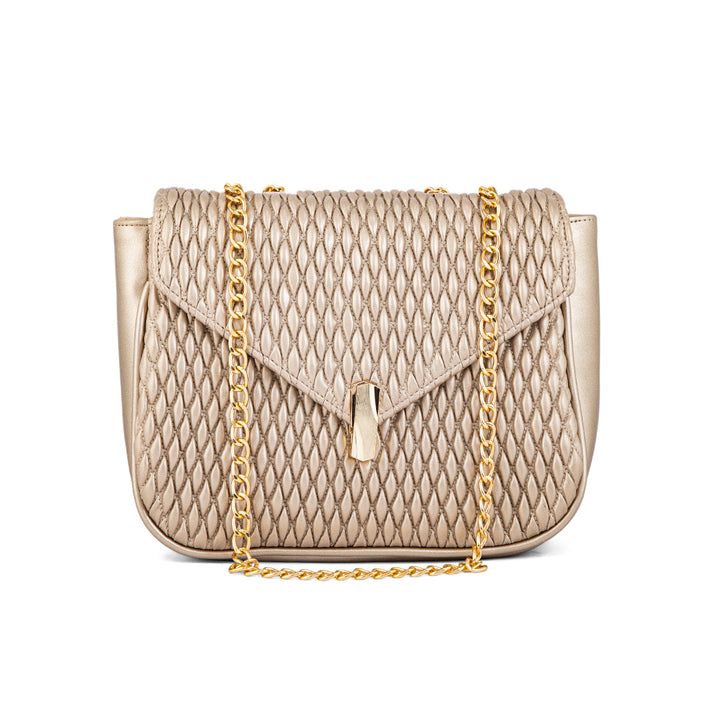 Golden Formal Shoulder Bag For Ladies P55623