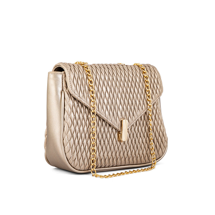 Golden Formal Shoulder Bag For Ladies P55623