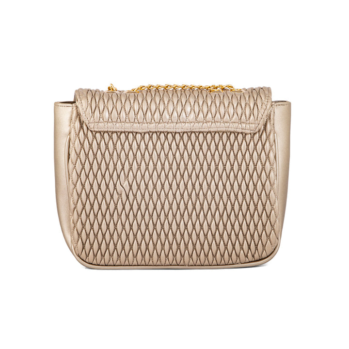 Golden Formal Shoulder Bag For Ladies P55623