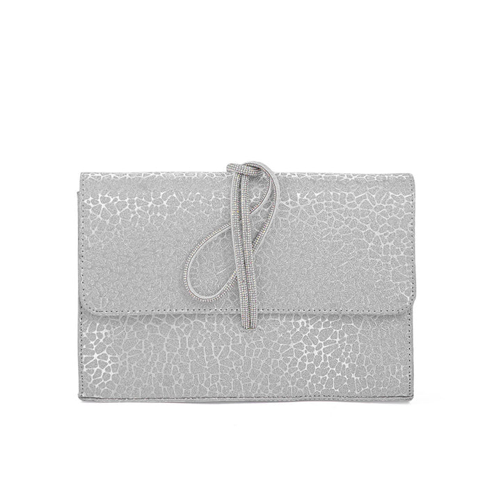 Silver Fancy Shoulder Bag For Ladies P55626