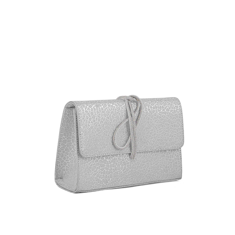 Silver Fancy Shoulder Bag For Ladies P55626