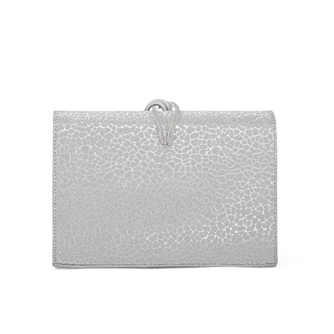 Silver Fancy Shoulder Bag For Ladies P55626