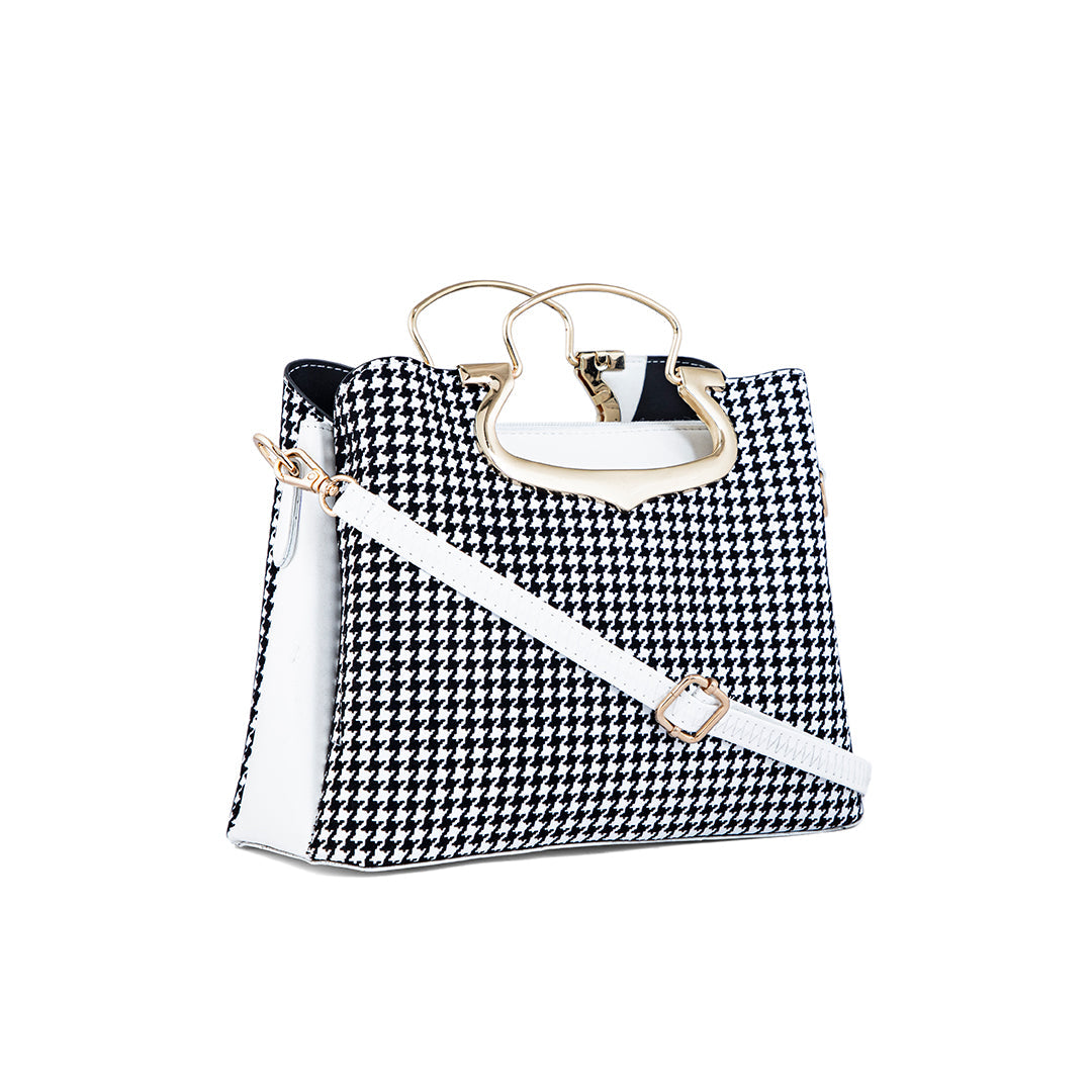 White Formal Hand Bag P55649