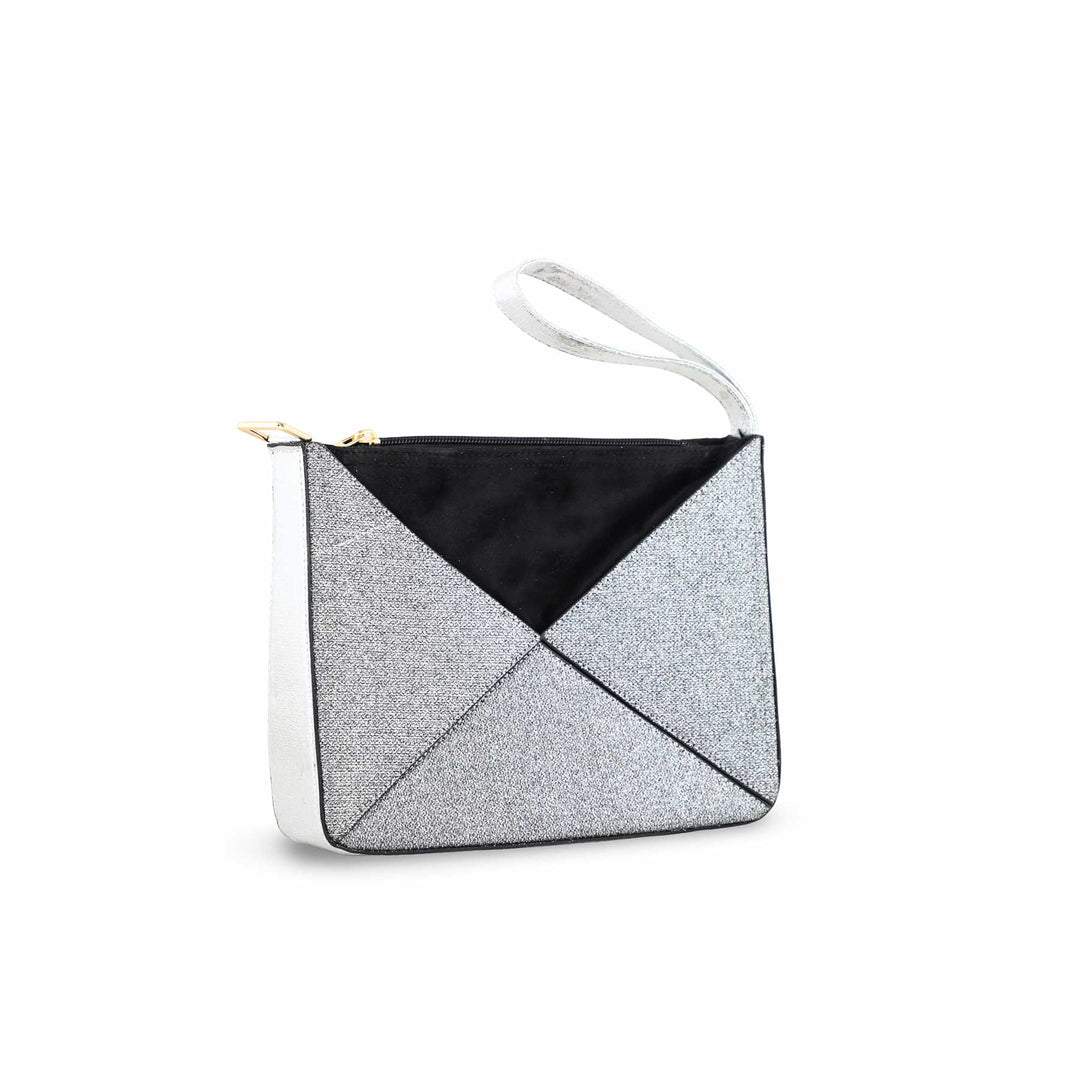 Silver Casual Shoulder Bag For Women P55687