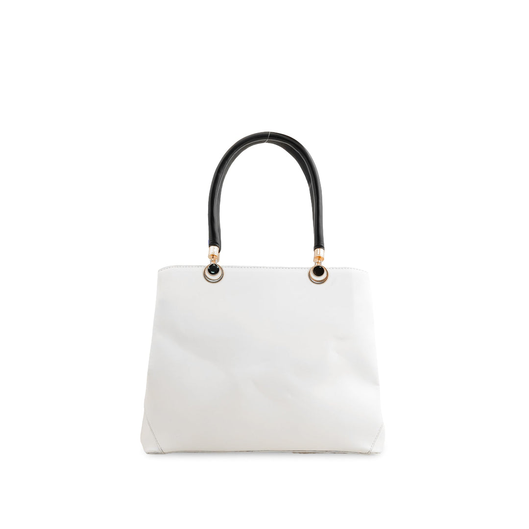 White Formal Hand Bag P55713