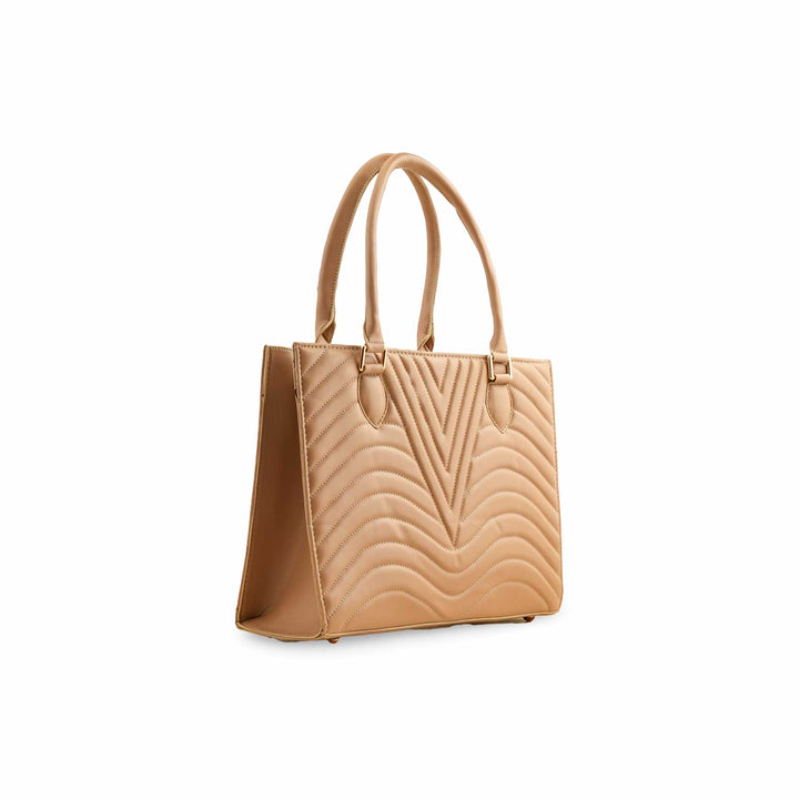 Beige Women Formal Shoulder Bag P55726