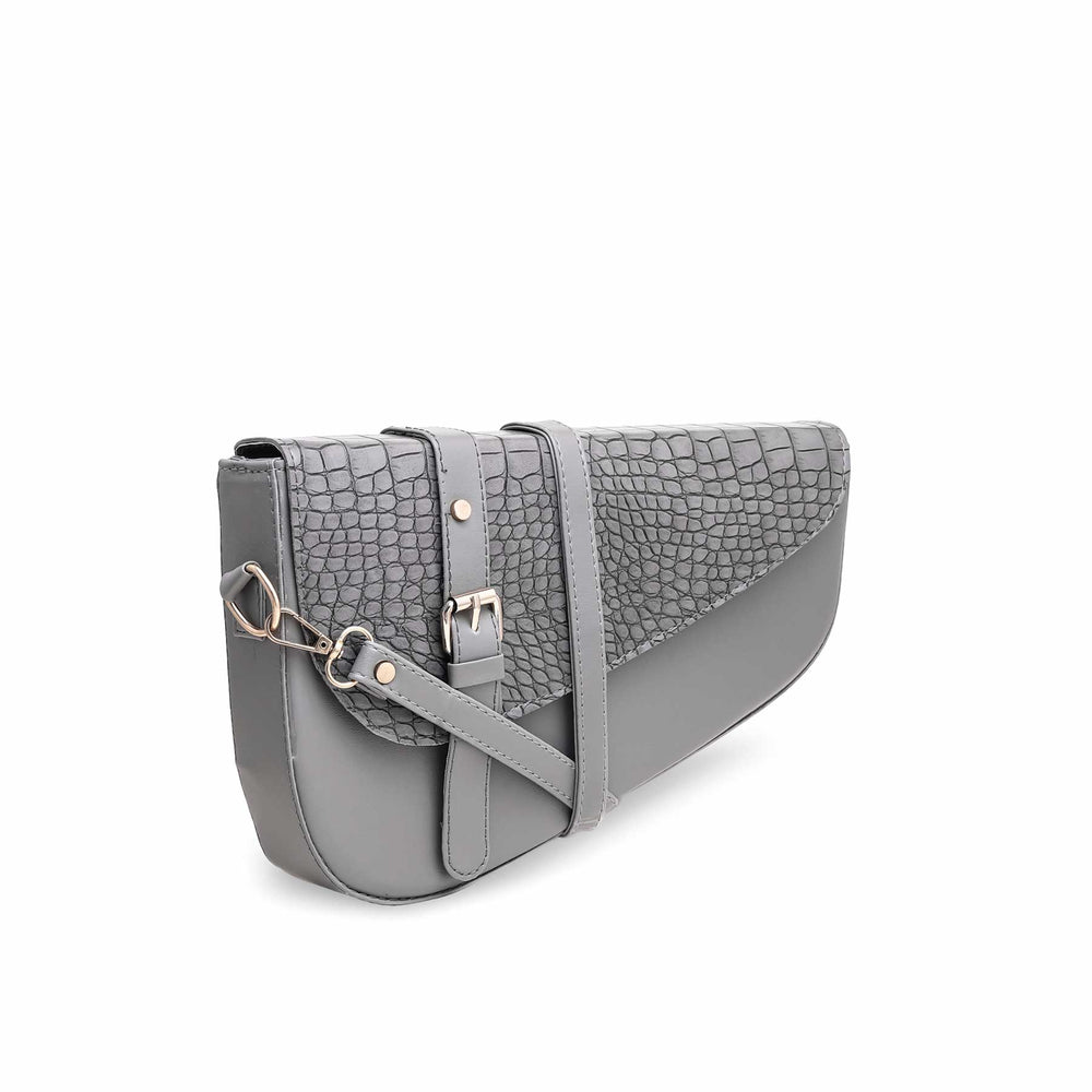 Grey Formal Shoulder Bags P56095