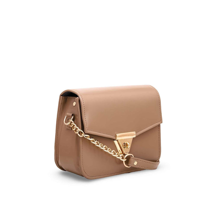 Beige Formal Shoulder Bag P56100