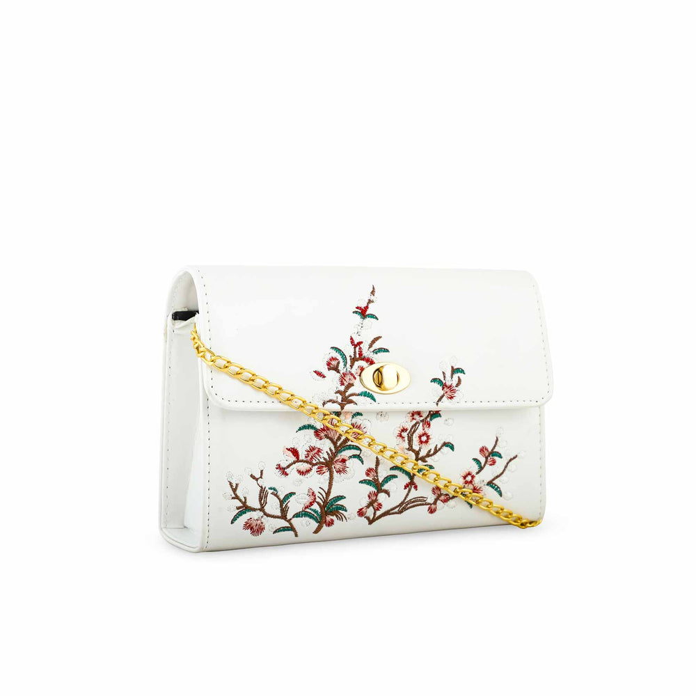 White Casual Shoulder Bag P56202