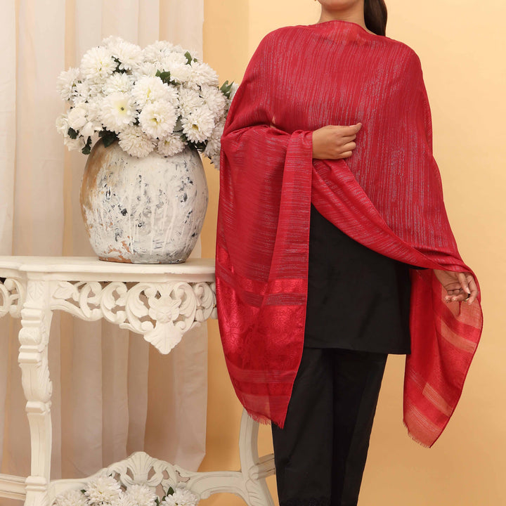 Maroon Summer Stole  PD5038