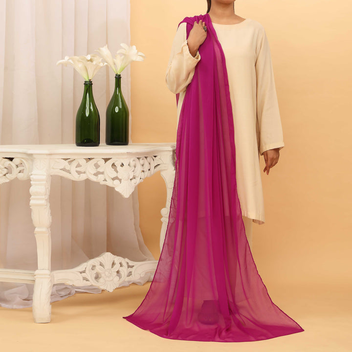 Purple Plain Chiffon Dupatta PD5380