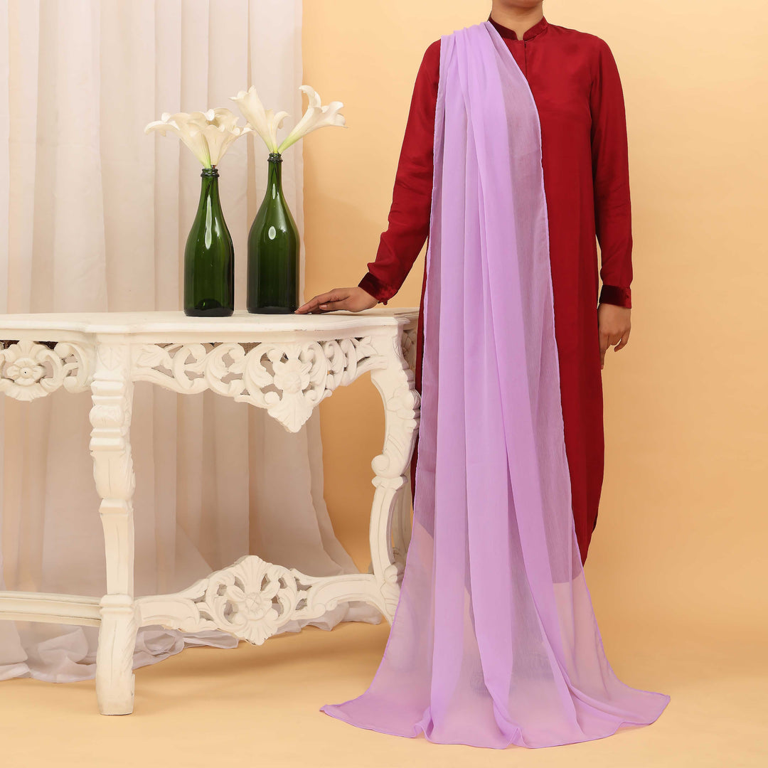 Lilac Plain Chiffon Dupatta PD5384