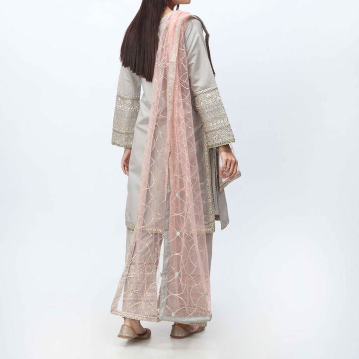 3PC- Embellished Khadi Net Suit PF3005