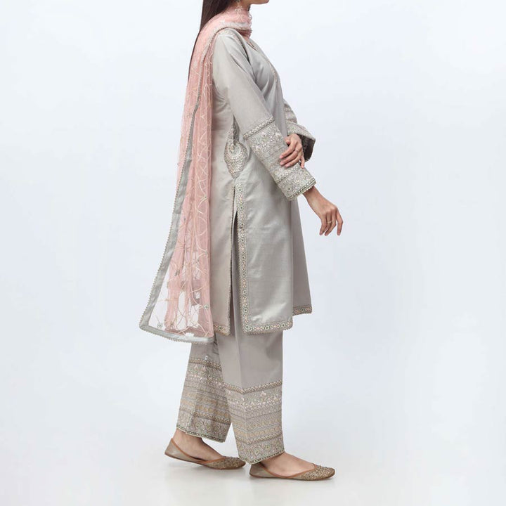 3PC- Embellished Khadi Net Suit PF3005