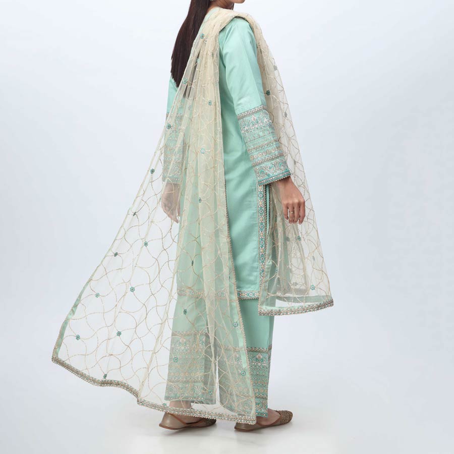 3PC- Embellished Khadi Net Suit PF3005