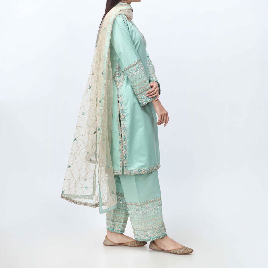 3PC- Embellished Khadi Net Suit PF3005
