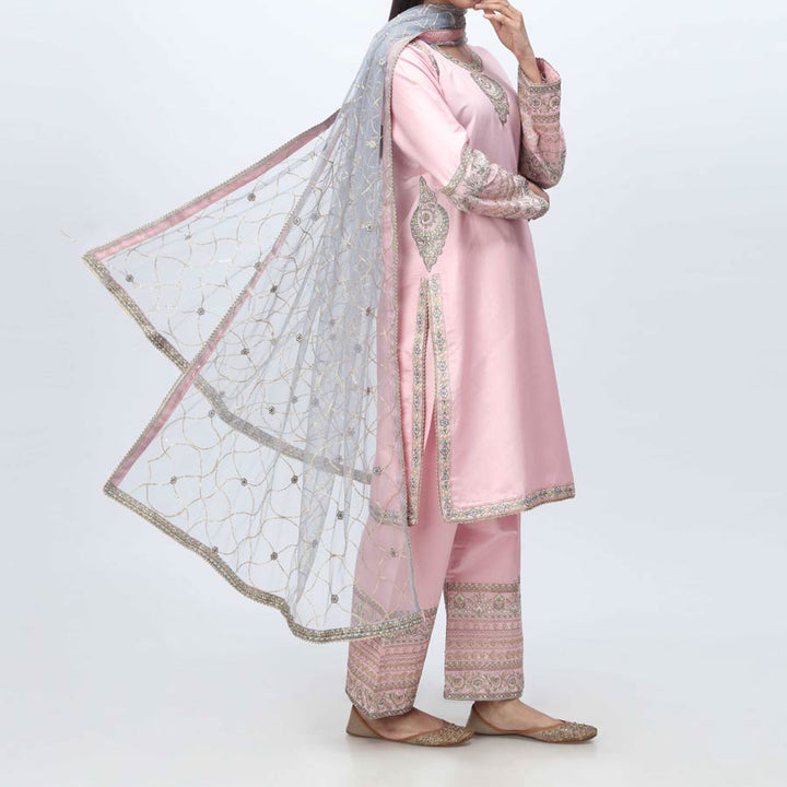 3PC- Embellished Khadi Net Suit PF3005