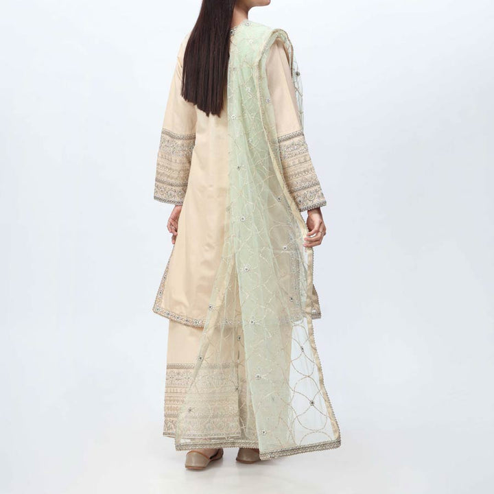 3PC- Embellished Khadi Net Suit PF3005